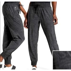 Athleta Pants Women’s 6 Black Grey Camden Printed Jogger Casual Comfort Travel